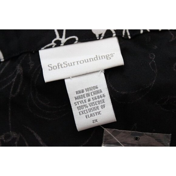 NWOT Soft Surroundings Maxi Skirt Size 2X Black Classic Flowy Career Office Boho - Picture 11 of 12